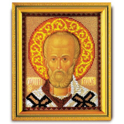 Николай Чудотворец, набор для вышивания ювелирным бисером 12х14,5см Радуга Бисера