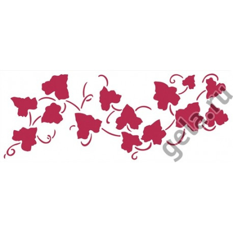 Плющ, трафарет пластиковый 38х15см Stamperia