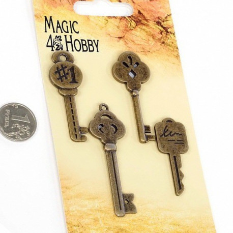 Ключи декоративные металл 4шт. Mgic4Hobby