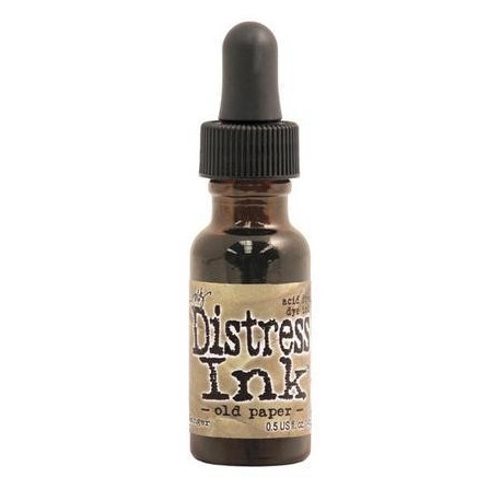 Заправка чернильная Tim Holtz Distress на водной основе, флакон 15 мл, цвет старая бумага
