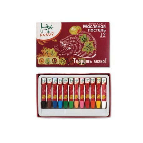 Пастель масляная 12цветов KANZY