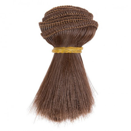 Мокко, волосы для кукол прямые тресс 5х100см HobbyBe