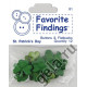 St.Patricks Day (Листики Клевера), пуговицы 28мм 12шт пластик Favorite Findings