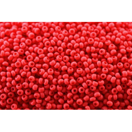 93170, красный матовый бисер круглый №10 d2,3мм 5гр PRECIOSA
