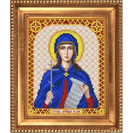 Юлия Св.Мученица, ткань с рисунком для вышивки бисером 13,5х16,5см Благовест