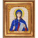 Юлия Св.Мученица, ткань с рисунком для вышивки бисером 13,5х16,5см Благовест