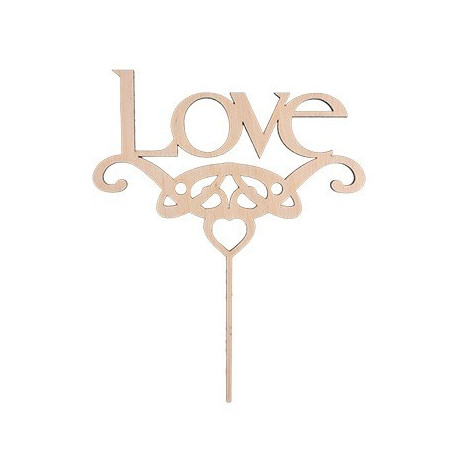 LOVE, украшение для торта (топпер), заготовка для декорирования фанера 22,3х18см Mr.Carving