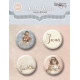 Shabby Winter, набор скрап-фишек для скрапбукинга 4шт. Scrapmir