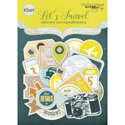 Let's Travel, набор высечек для скрапбукинга 61шт. Scrapmir