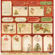 Карточки из коллекции Christmas Night, лист односторонней бумаги 30х30см, 190гр/м Scrapmir