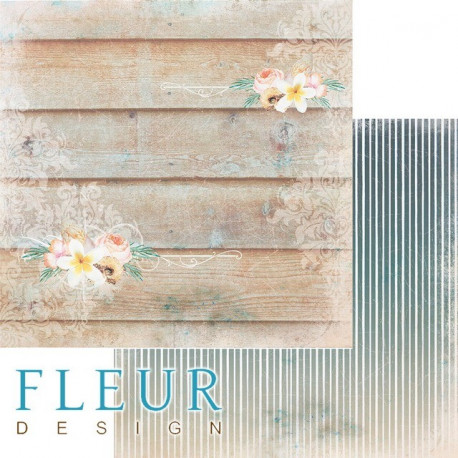 Райское место, коллекция Лагуна, бумага для скрапбукинга 30x30см, 190г/м Fleur Design