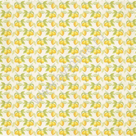 Лимоны из коллекции Вкусно, лист односторонней бумаги 30х30см, 190гр/м MoNa design