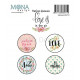 Love is in the air, набор скрап-фишек для скрапбукинга 4шт. MoNa design