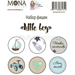 Little boy, набор скрап-фишек для скрапбукинга 6шт. MoNa design