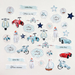 Little boy, набор высечек для скрапбукинга 36шт. MoNa design
