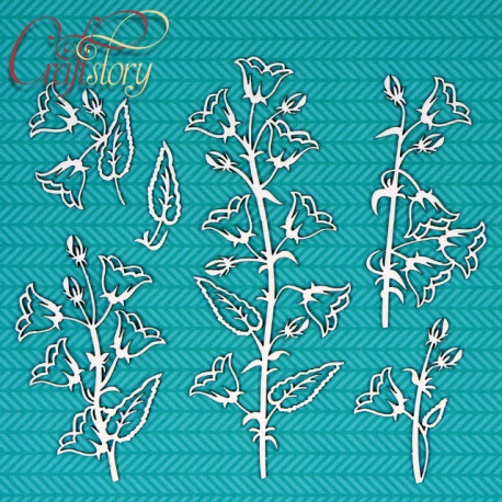 Колокольчики, чипборд 12х15см CraftStory
