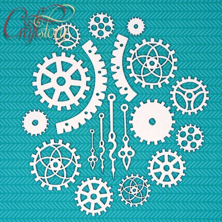 Часовой Механизм, чипборд 12х15см CraftStory