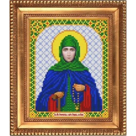 Евдокия, ткань с рисунком для вышивки бисером 13,5х16,5см Благовест