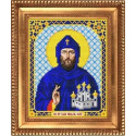 Олег Брянский Святой Князь, ткань с рисунком для вышивки бисером 13,5х16,5см Благовест