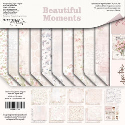 Beautiful Moments, набор двусторонней бумаги 30х30см, 10+1листов Scrapmir
