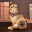 Кошка(подушка), набор для вышивания крестиком 35х47см 16цветов Panna
