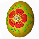 Яйцо(хохлома), пластиковая форма для мыла 55г 70х55х22мм PC