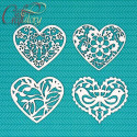Набор сердечек Лето, чипборд 12х15см CraftStory