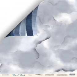 Туман из коллекции Blue&Blush, лист двусторонней бумаги 30х30см, 190гр/м Scrapmir