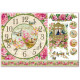 Часы и маленький балкон, бумага рисовая для декупажа 48х33см 28г/м? Stamperia