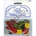 FALLING LEAVES, пуговицы 17-30мм 12шт., Favorite Findings