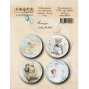 Наш сынок, набор скрап-фишек для скрапбукинга 4шт 2,5см CraftPaper