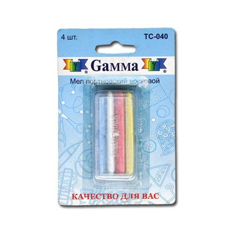 Мел портновкий восковой 4шт Gamma