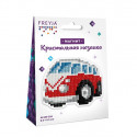 Автобус, алмазная мозаика магнит 8,5x6,5см полное заполнение Фрея
