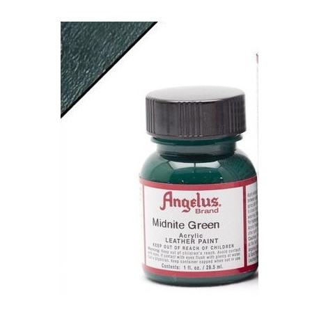 Midnite Green(Полуночный Зеленый) краска для кожи акриловая 29,5мл Angelus