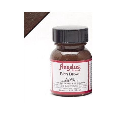 Rich Brown(Насыщеный Коричневвый) краска для кожи акриловая 29,5мл Angelus