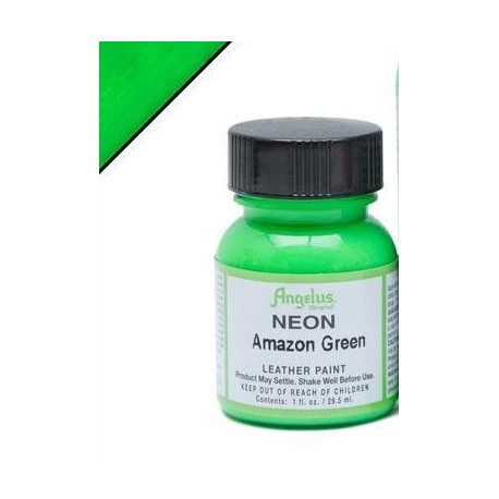 Amazon Green Neon(Зеленый Амазонский Неон) краска для кожи акриловая 29,5мл Angelus
