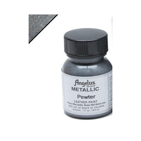 Pewter Metallic(Олово Металлик) краска для кожи акриловая 29,5мл Angelus