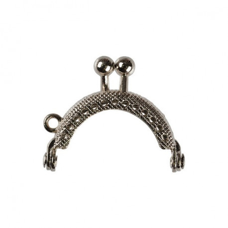 Под серебро, фермуар (застежка для сумки) 4х3,5см Zlatka