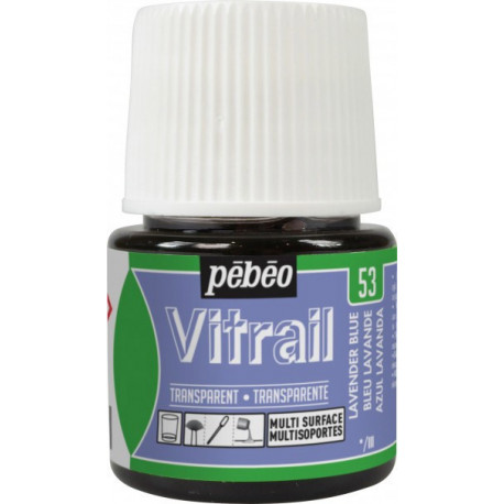 Лавандовый, краска лаковая прозрачная по стеклу и металлу Vitrail 45мл PEBEO +t!