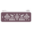 Herbal 100%, трафарет декоративный 10х32см пластик ТД