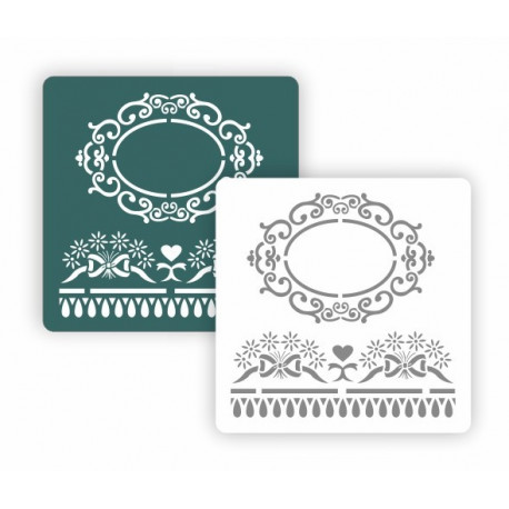 Рамка 05, трафарет декоративный 15х15см пластик ТД