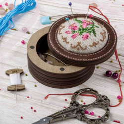 Набор для создания игольницы d8,5см h4см фанера 7цв ВС