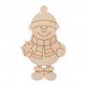 Снеговичок, заготовка для декорирования фанера 3мм 9х5,5см Mr.Carving