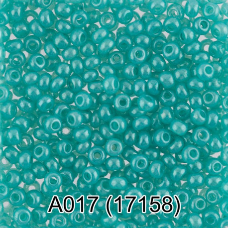 17158, бирюза бисер круглый №10 d2,3мм 50гр PRECIOSA