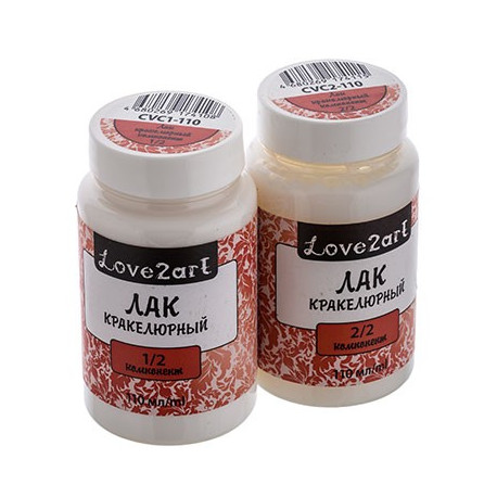 Белый, лак кракелюрный компонент 1/2 110мл Love2Art +t!