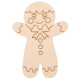 Пряничный человечек, заготовка для декорирования фанера 3мм 8х6см Mr.Carving
