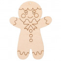 Пряничный человечек, заготовка для декорирования фанера 3мм 8х6см Mr.Carving
