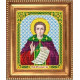 Федор Святой Чудотворец, ткань с рисунком для вышивки бисером 13,5х16,5см 14цв. Благовест