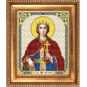 Екатерина Святая Великомученица, ткань с рисунком для вышивки бисером 13,5х16,5см Благовест
