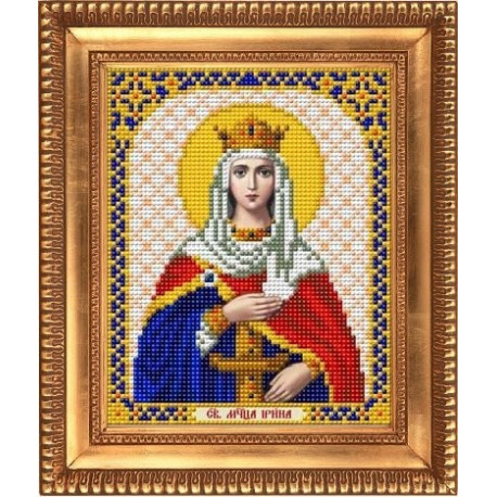 Ирина Святая Мученица, ткань с рисунком для вышивки бисером 13,5х16,5см Благовест